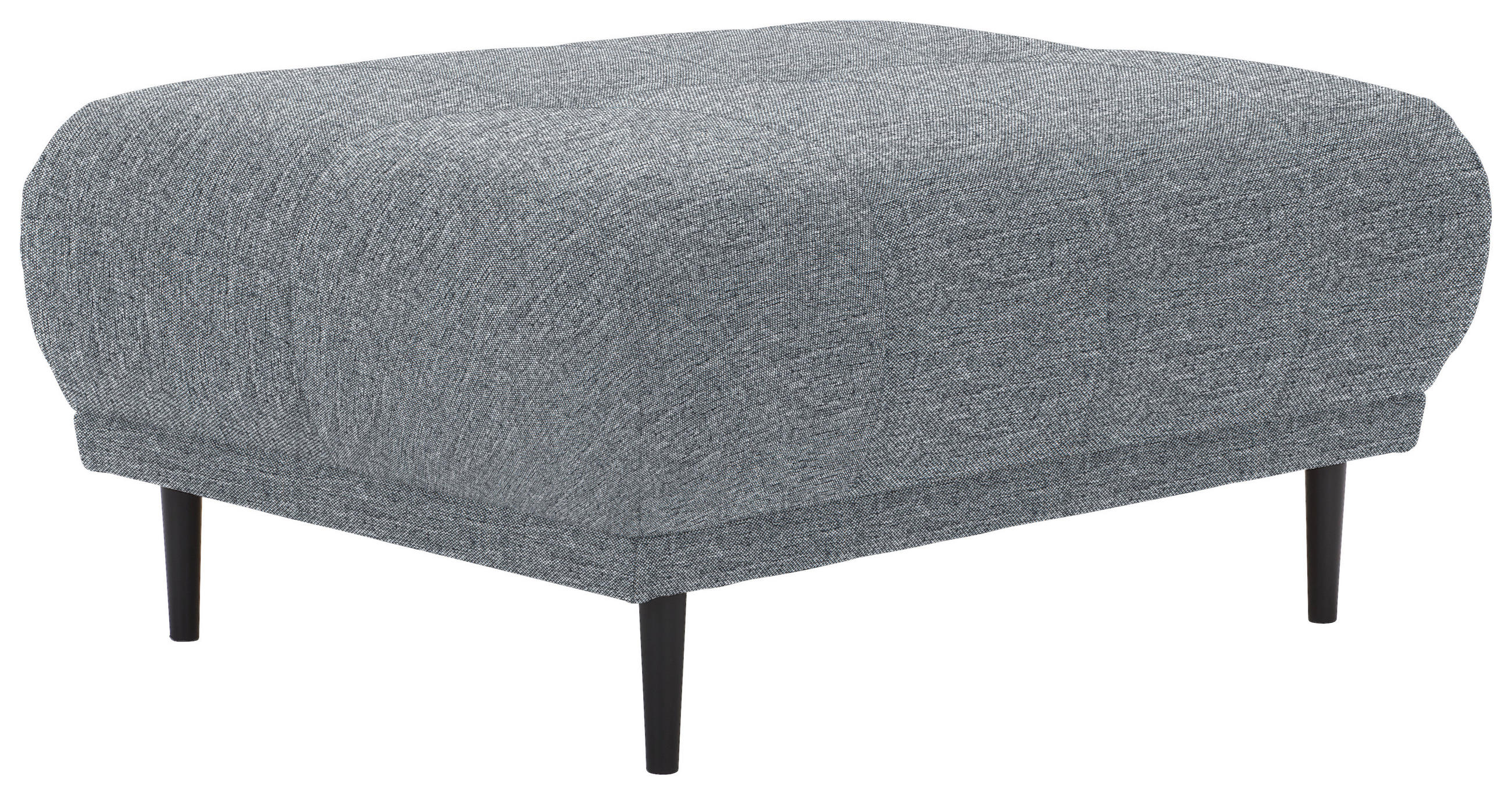 HOCKER in Textil Dunkelgrau  - Dunkelgrau/Schwarz, Design, Holz/Textil (93/45/77cm) - Stylife