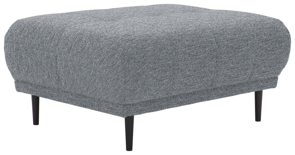 HOCKER in Textil Dunkelgrau  - Dunkelgrau/Schwarz, Design, Holz/Textil (93/45/77cm) - Stylife
