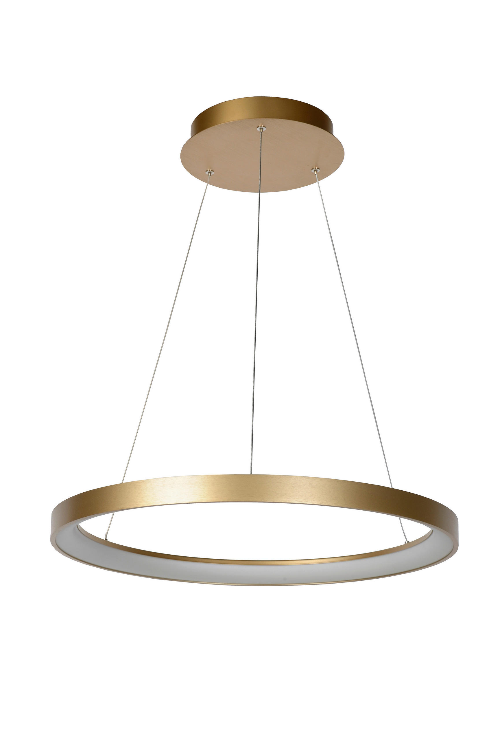 LED-HÄNGELEUCHTE Vidal   - Messingfarben/Opal, Design, Kunststoff/Metall (58/150cm) - Lucide