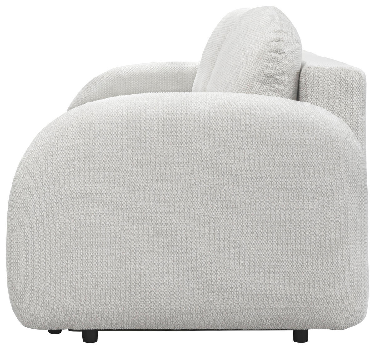 SCHLAFSOFA ROMA  mit Struktur Creme  - Creme/Schwarz, Design, Textil (230/90/105cm) - MID.YOU