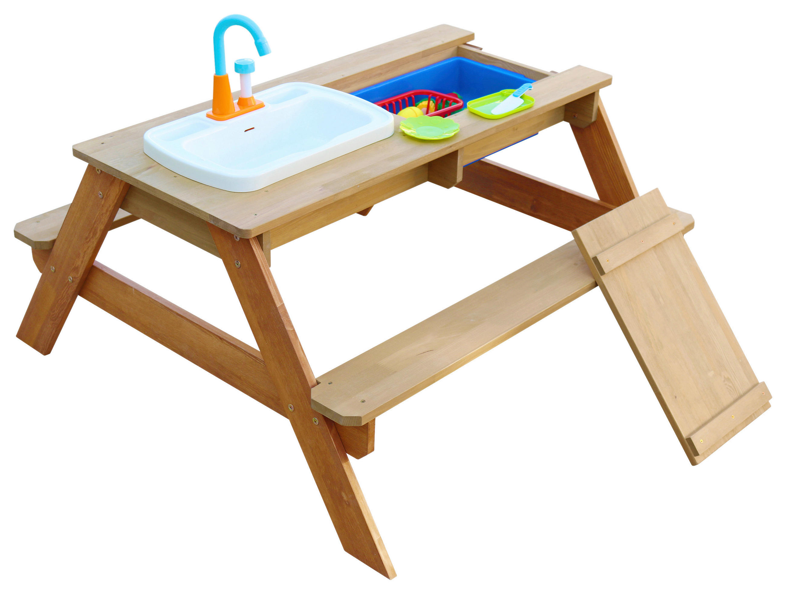 SAND- UND WASSERTISCH Holz, Kunststoff Braun  - Braun, KONVENTIONELL, Holz/Kunststoff (97,5/50/95cm) - Ambia Garden
