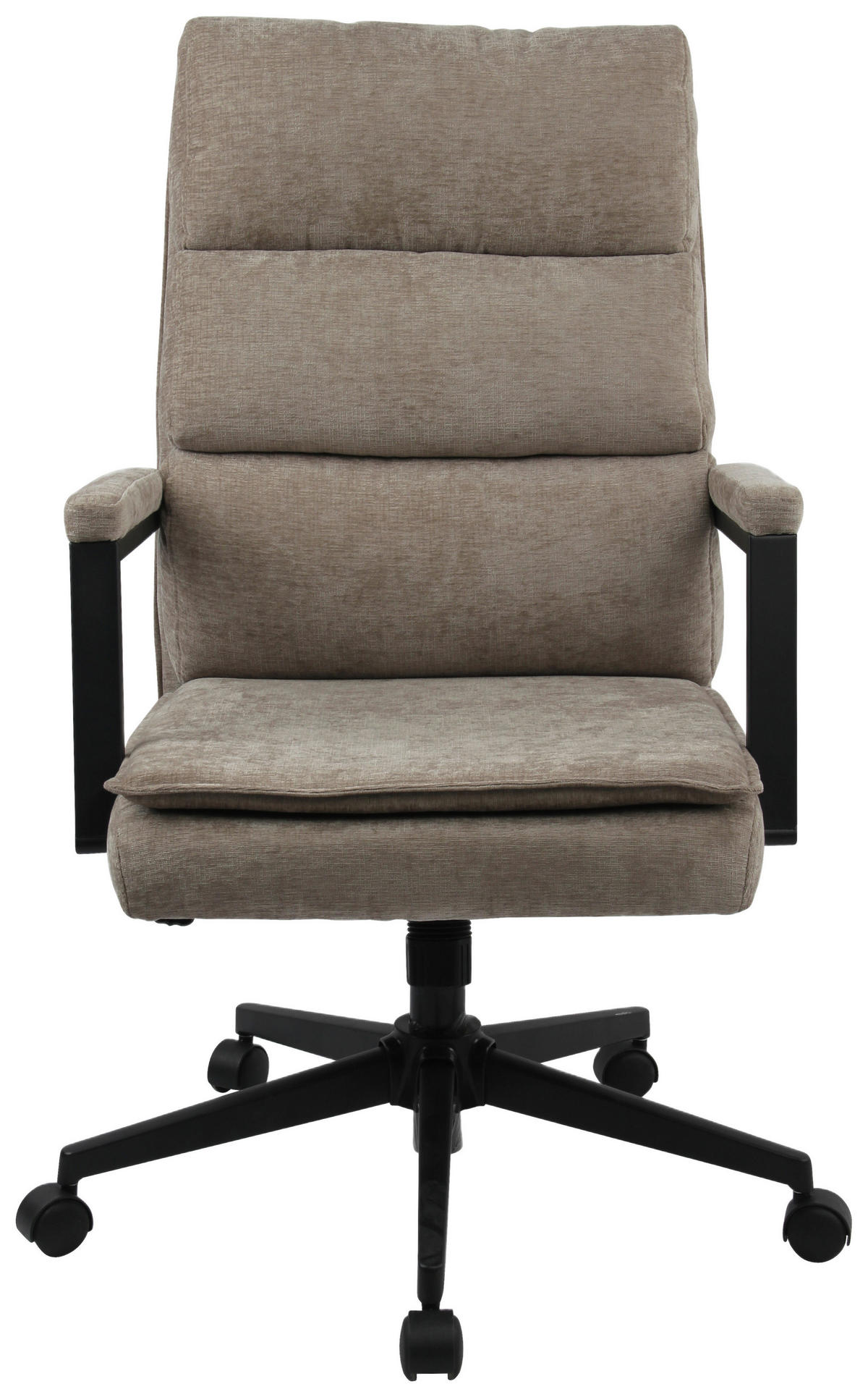 CHEFSESSEL Webstoff Beige  - Beige/Schwarz, MODERN, Kunststoff/Textil (58/110-120/62cm) - MID.YOU