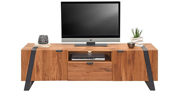 TV-ELEMENT 172,8/52/47 cm  - Eichefarben/Schwarz, Trend, Holz/Metall (172,8/52/47cm) - Landscape
