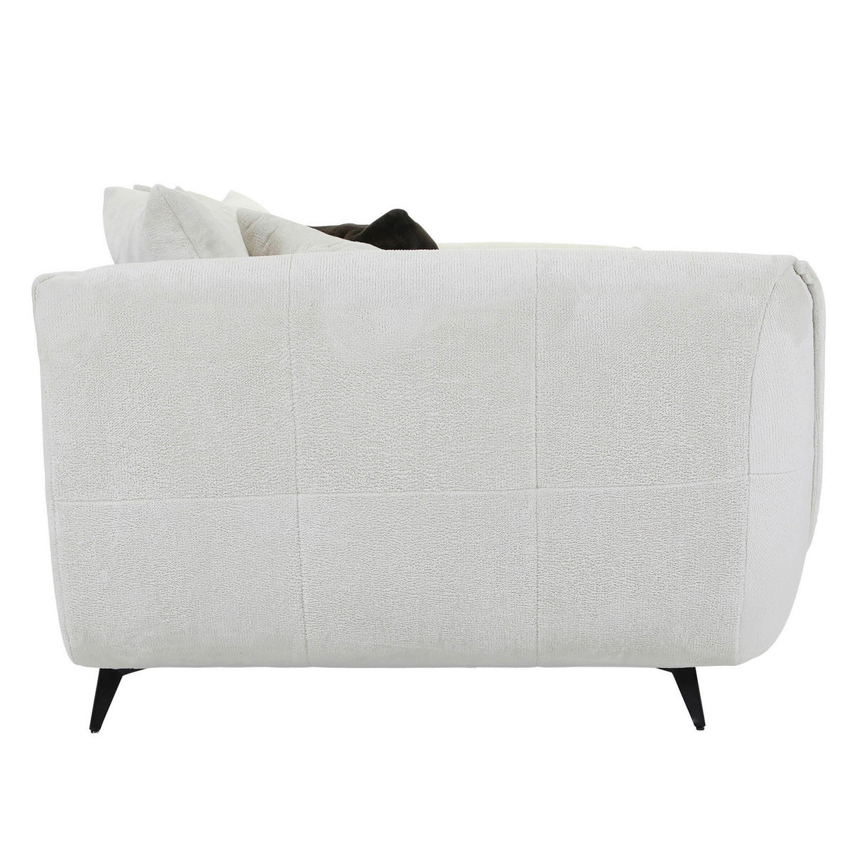 BIGSOFA Flachgewebe Creme  - Dunkelbraun/Beige, Design, Textil/Metall (275/80/123cm) - Lomoco