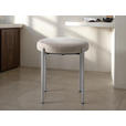 HOCKER Webstoff Sandfarben, Beige  - Sandfarben/Beige, Basics, Textil/Metall (43,5/48/43,5cm) - Xora