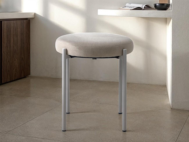 HOCKER Webstoff Sandfarben, Beige  - Sandfarben/Beige, Basics, Textil/Metall (43,5/48/43,5cm) - Xora