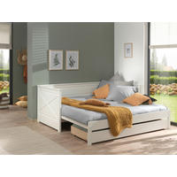 AUSZIEHBETT 90/180/200 cm  in Weiß  - Weiß, MODERN, Holz/Holzwerkstoff (90/180/200cm) - MID.YOU