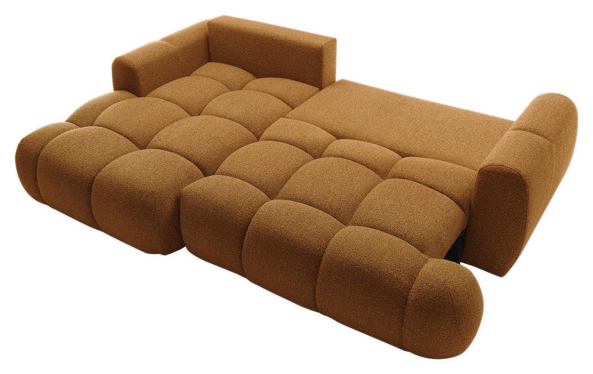 ECKSOFA Dunkelgelb Struktur  - Dunkelgelb/Schwarz, KONVENTIONELL, Kunststoff/Textil (172/272cm) - Carryhome