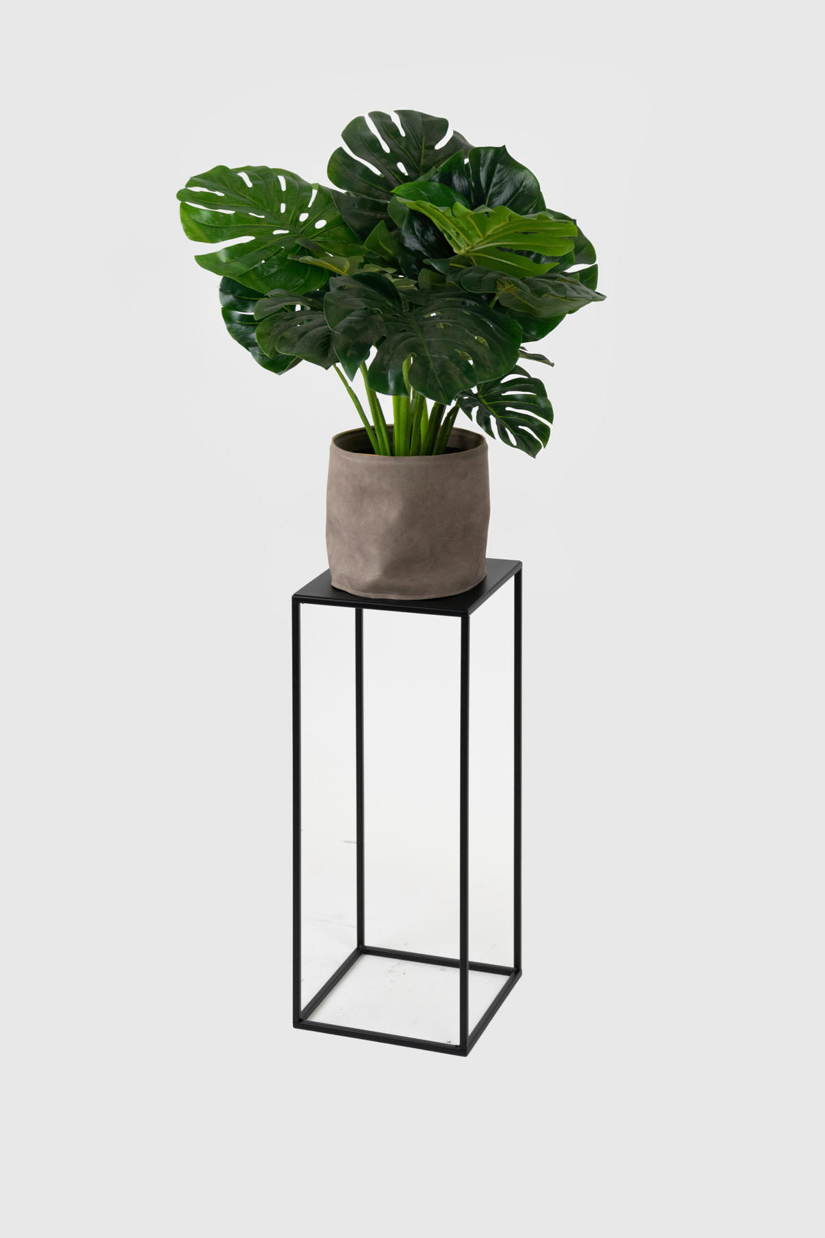 BLUMENSTÄNDER Metall  - Schwarz, Basics, Metall (25/62/25cm)