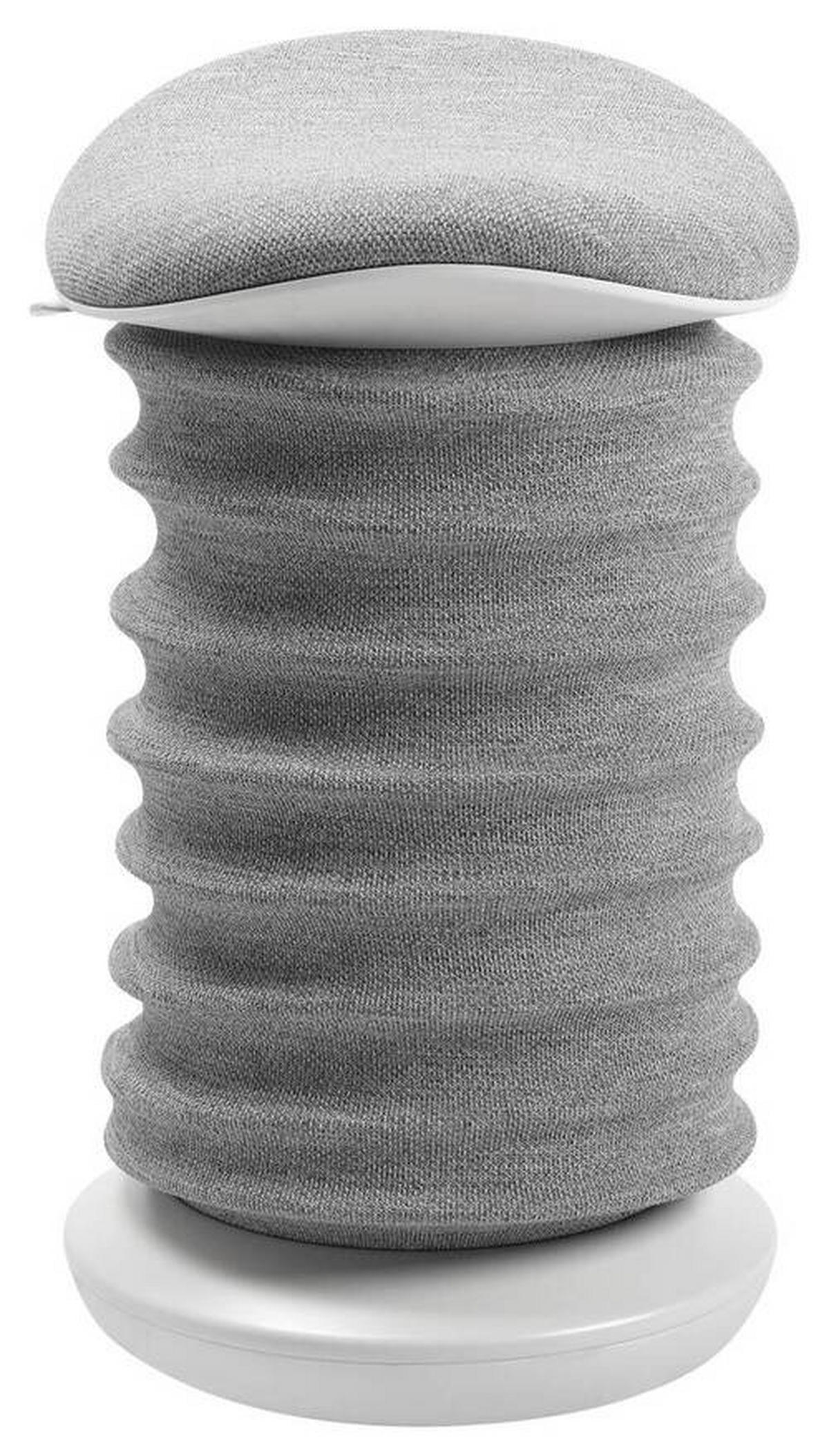 BÜROHOCKER Grau, Weiß  - Weiß/Grau, Design, Kunststoff/Textil (37,5/53-64/36cm) - Topstar