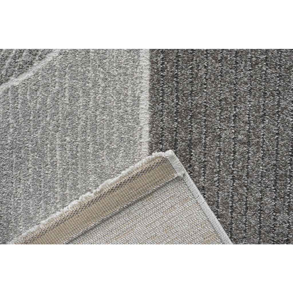 Thumbnail - Novel Webteppich Valencia, Grau, Hellgrau, Dunkelgrau, Textil, Abstraktes, rechteckig, 133x195 cm, Oeko-Tex® Standard 10...