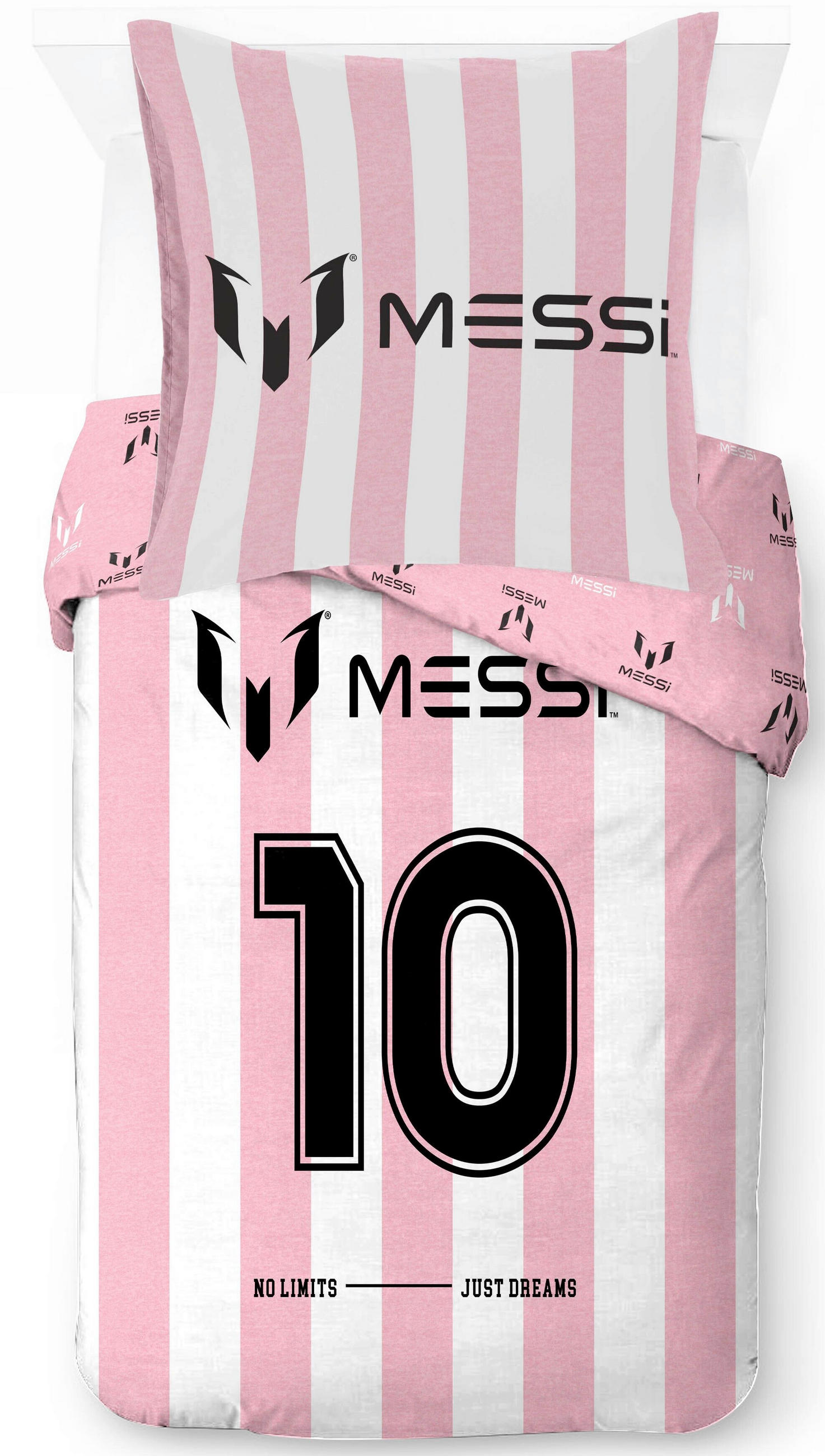 KINDERBETTWÄSCHE Messi No Limits Just Dream 135/200 cm  - Rosa, Basics, Textil (135/200cm)