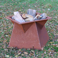 FEUERSCHALE  - Rostfarben, Trend, Metall (55/44/55cm)