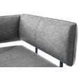 ECKBANK 205/165 cm  in Schwarz, Hellgrau  - Hellgrau/Schwarz, MODERN, Textil/Metall (205/165cm) - Cantus