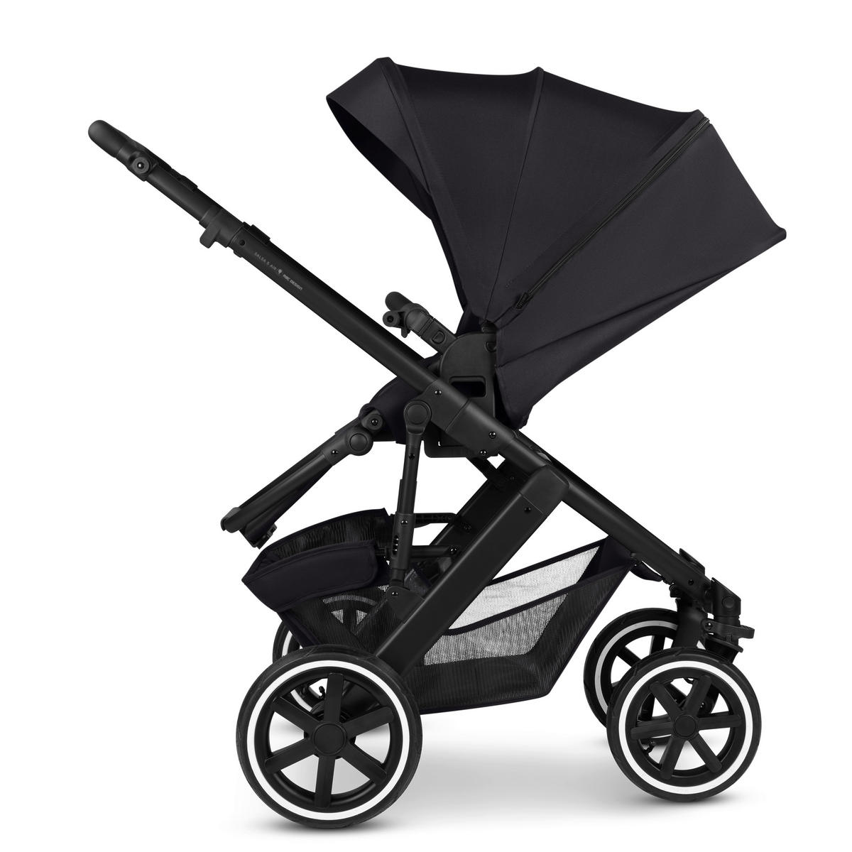 KINDERWAGENSET Salsa 5 Air 3in1 Set Calla  - Schwarz, Basics, Textil/Metall (63/118/95.5cm) - ABC Design