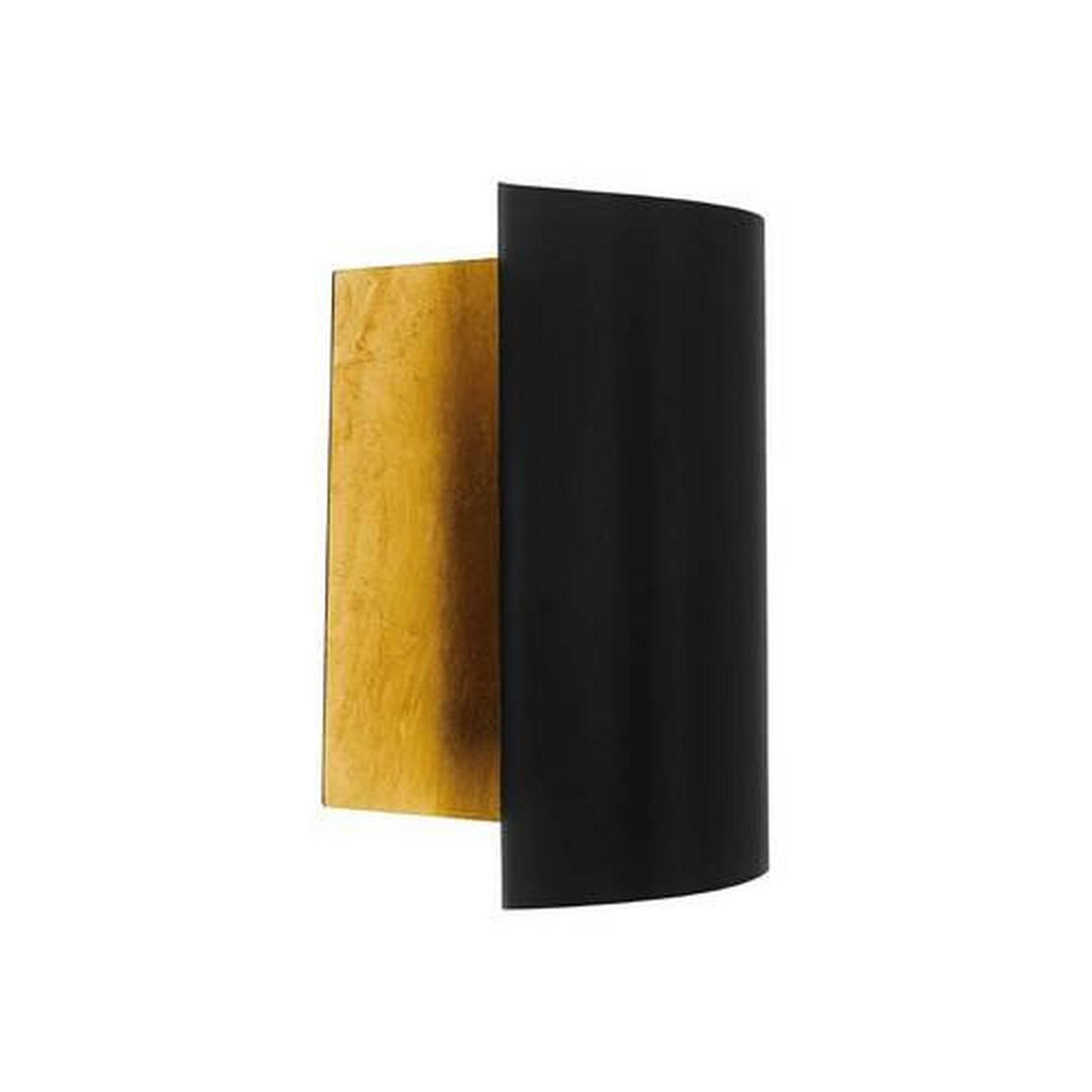 WANDLEUCHTE - Goldfarben/Schwarz, Design, Metall (25/16/11,5cm) - Eglo