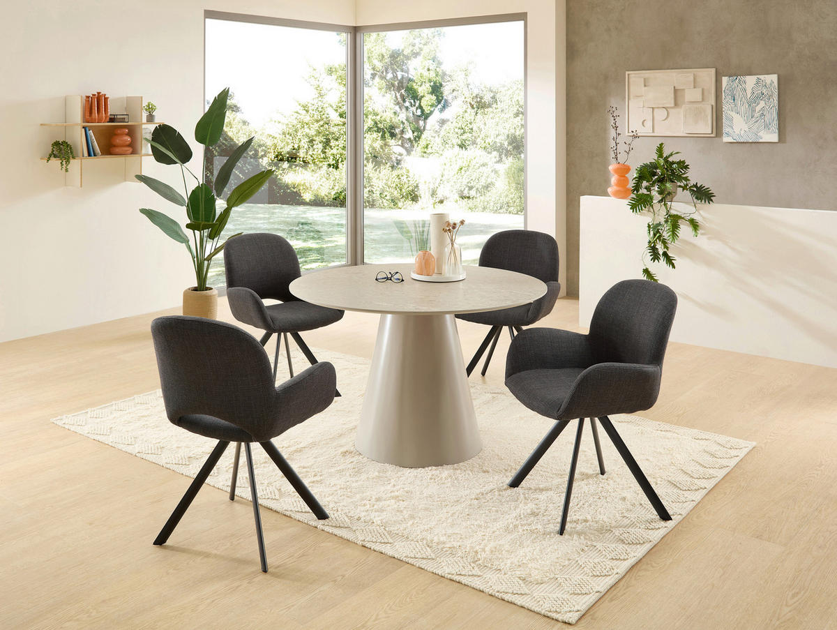 ESSTISCH in Holzwerkstoff 120/120/75 cm  - Grau, MODERN, Holzwerkstoff (120/120/75cm) - Livetastic