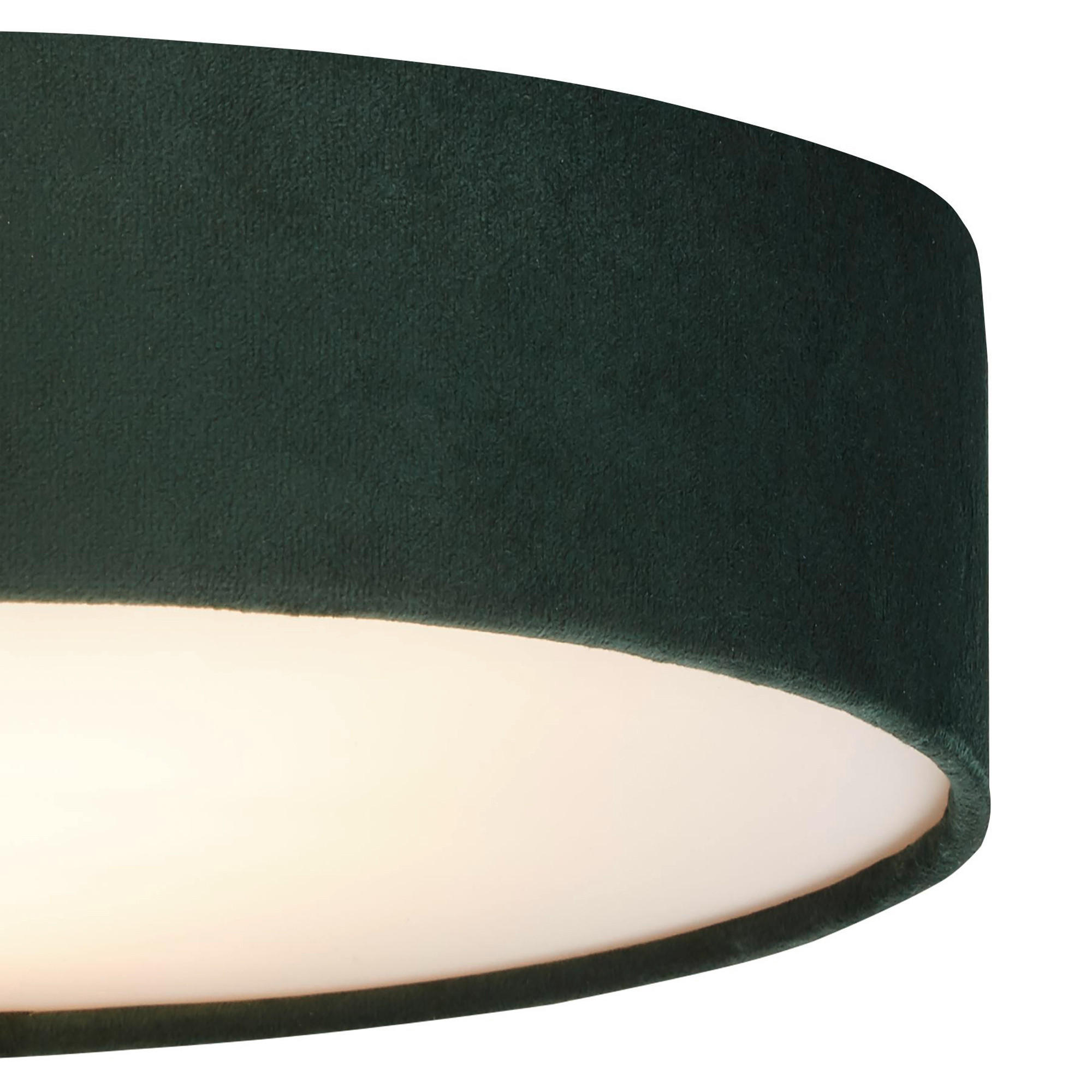 DECKENLEUCHTE Drum 50/50/10 cm   - Grün, Design, Textil/Metall (50/50/10cm)
