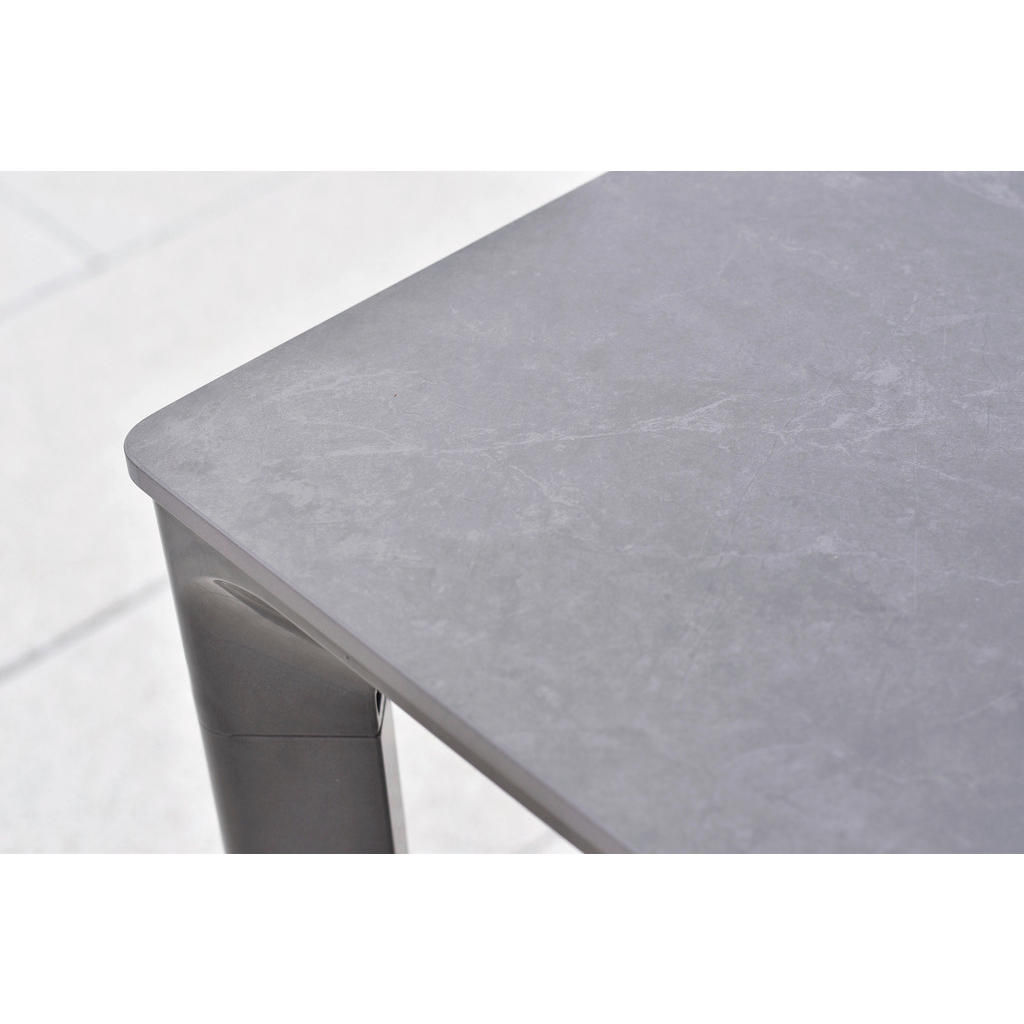 Thumbnail - Gardenson Gartentisch, Graphit, Metall, Glas, rechteckig, Flachrohr, 90x75x160 cm, Gartenmöbel, Gartentische, Gartentisc...