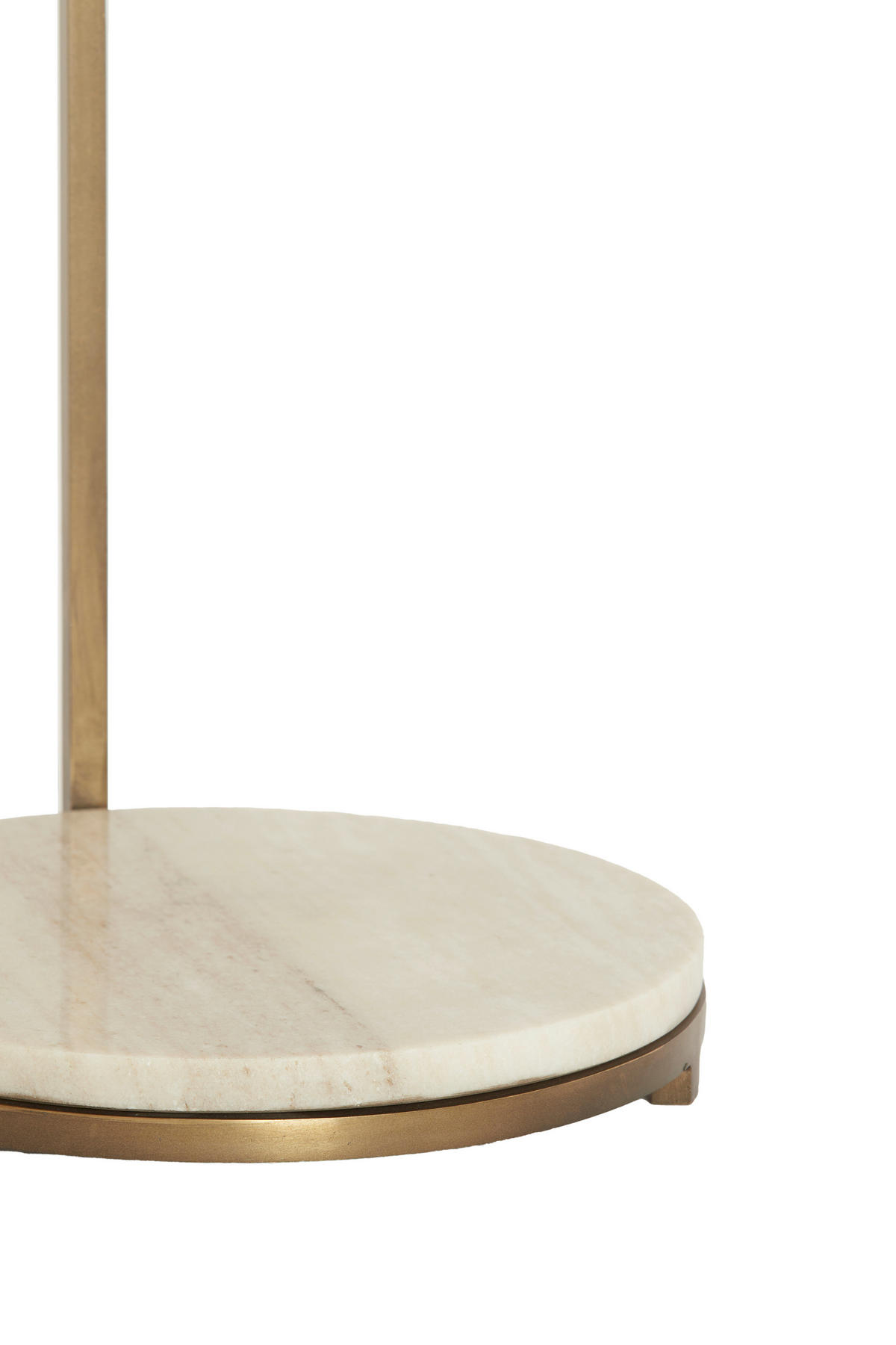 BEISTELLTISCH 26/26/76 cm LEDA Grau, Sandfarben, Dunkelbraun, Bronzefarben rund  - Sandfarben/Dunkelbraun, Trend, Stein/Metall (26/26/76cm) - Light & Living