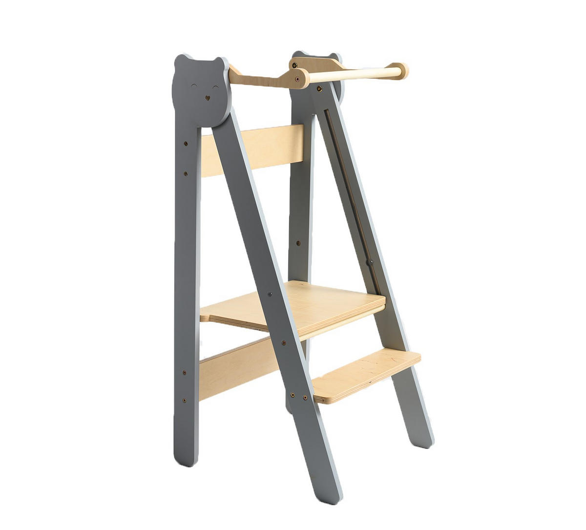 LERNTURM  - Naturfarben/Grau, Basics, Holz (38/90/40cm)