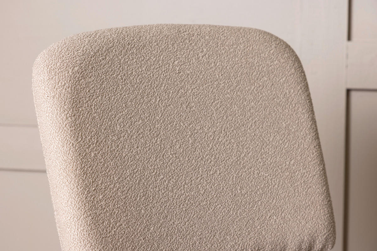 STOLSET 2 styck stål textilväv  - beige/brun, Design, metall/textil (48.5/94/56cm) - Livetastic