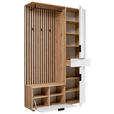 GARDEROBE  in 122/195/35 cm  - Weiß/Eiche Artisan, Design, Glas/Holzwerkstoff (122/195/35cm) - Xora