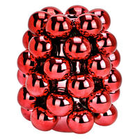 VASE  - Rot, Basics, Keramik (14,0/17,0/14,0cm)