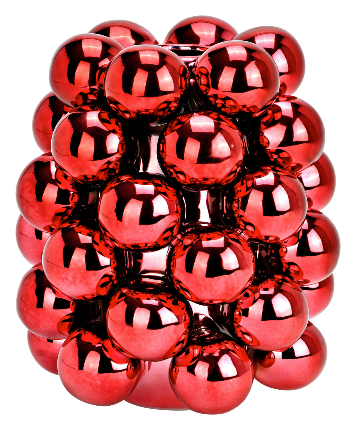 VASE  - Rot, Basics, Keramik (14,0/17,0/14,0cm)