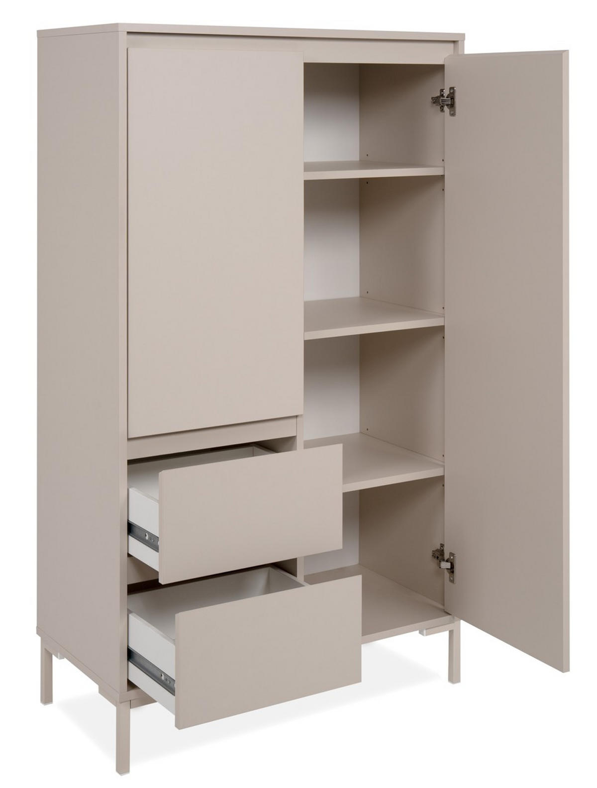 HIGHBOARD  81/139/40 cm 2 Schublade(n)  - Kaschmir, Design, Holzwerkstoff/Metall (81/139/40cm) - MID.YOU