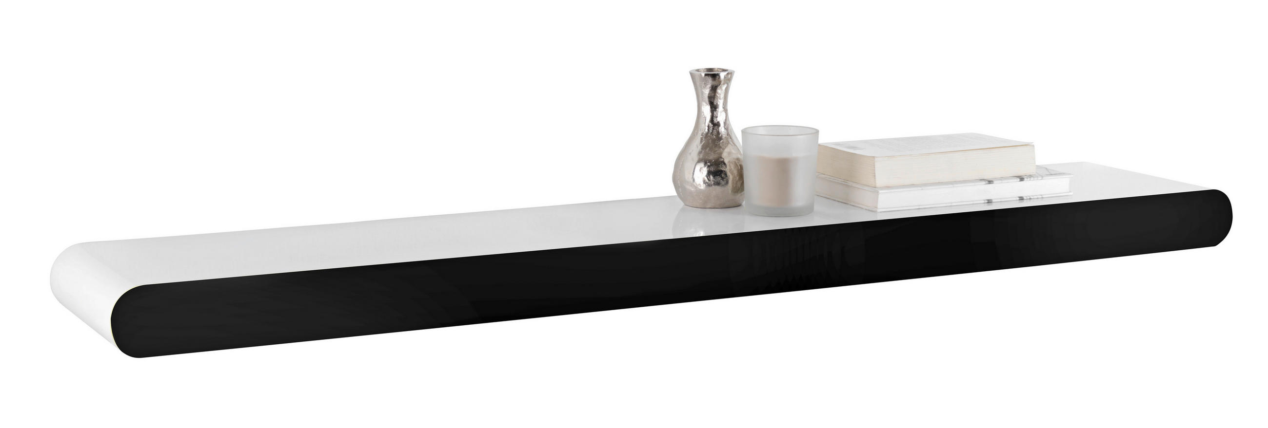 Wandboard in 110/5,8/20 cm Schwarz, Weiß