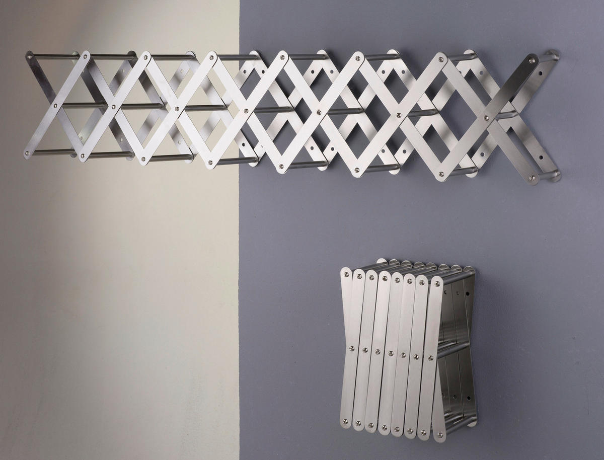 NÁSTĚNNÁ ŠATNA - Design, kov (60-190/5,5-29/15,5cm)