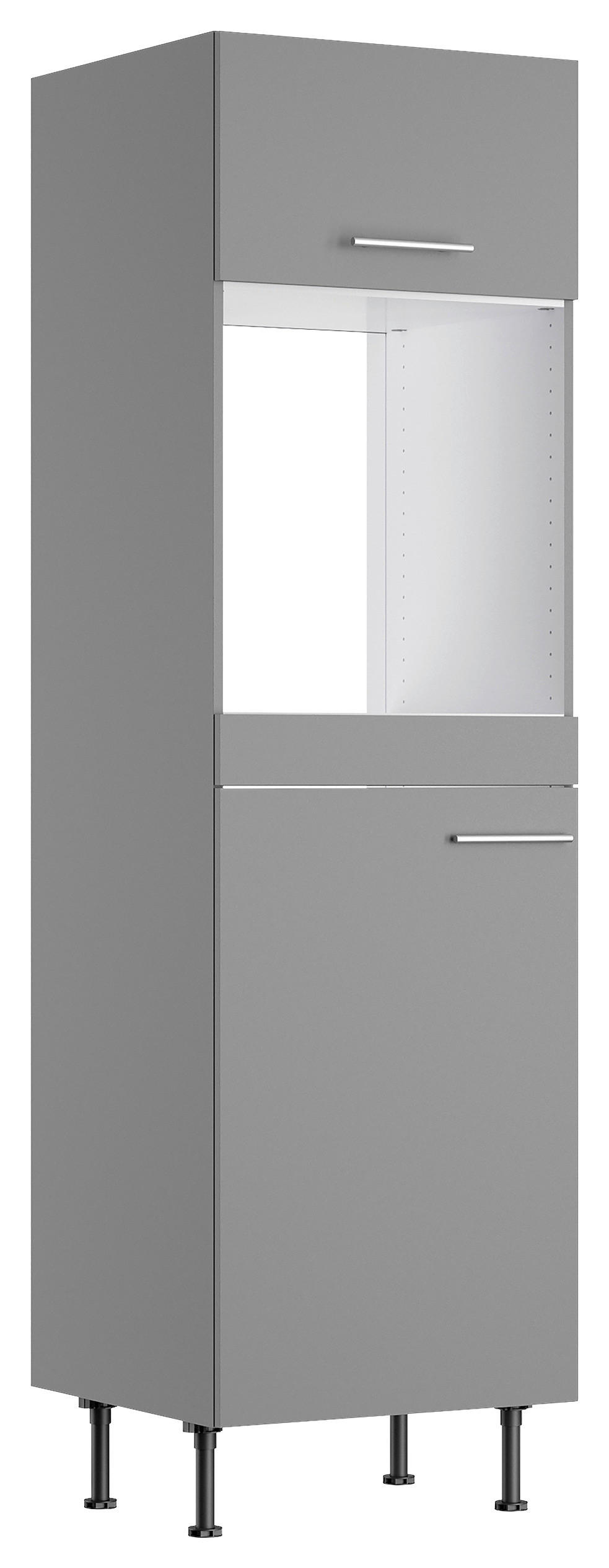 GERÄTEUMBAUSCHRANK 60/211,8/58,1 cm in Grau - Edelstahlfarben/Grau, Basics, Holzwerkstoff/Metall (60/211,8/58,1cm) - Optifit