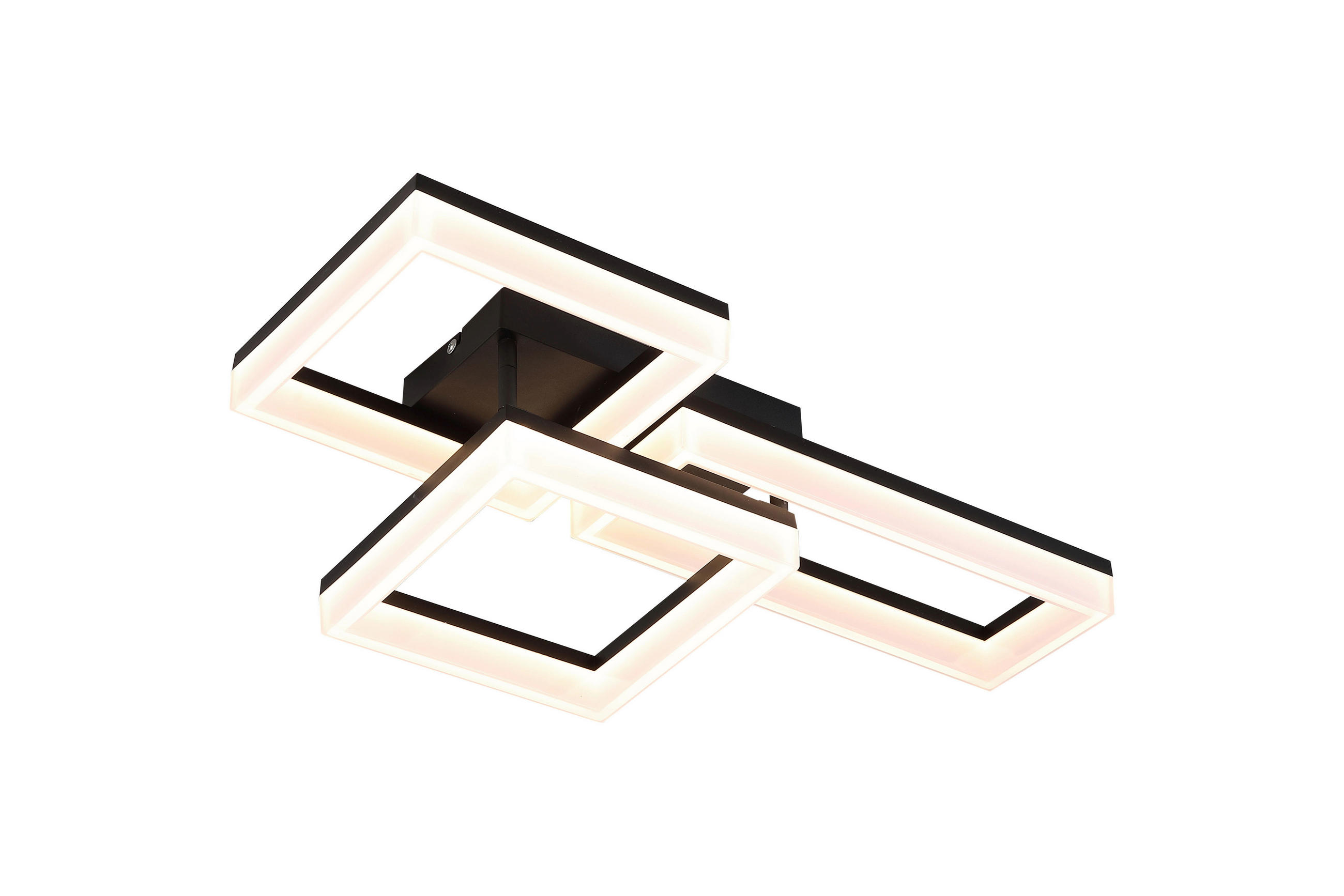 DECKENLEUCHTE Wall Art II 60/32/12 cm  - Schwarz, Design, Kunststoff/Metall (60/32/12cm)