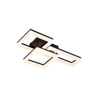 DECKENLEUCHTE Wall Art II 60/32/12 cm  - Schwarz, Design, Kunststoff/Metall (60/32/12cm)