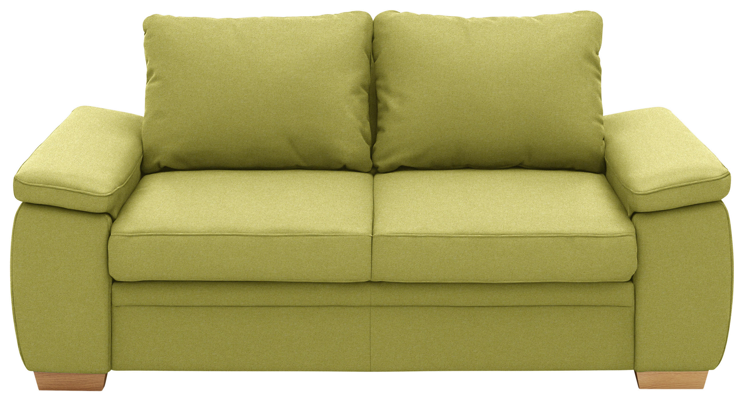 SCHLAFSOFA Chenille Limette  - Eiche Bianco/Limette, KONVENTIONELL, Holz/Textil (196/90/100cm) - Beldomo Style