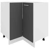 ECKUNTERSCHRANK 76/82/76 cm  - Weiss/Anthrazit, Konventionell, Holzwerkstoff/Metall (76/82/76cm) - MID.YOU