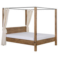 KREVET S BALDAHINOM    180/200 cm  - boje močvarnog hrasta, Moderno, drvo (180/200cm) - Livetastic