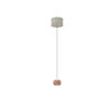 LED-PENDELLEUCHTE CANNON Musterring   - Aprikose/Grauweiß, KONVENTIONELL, Kunststoff/Metall (15,5cm) - Musterring