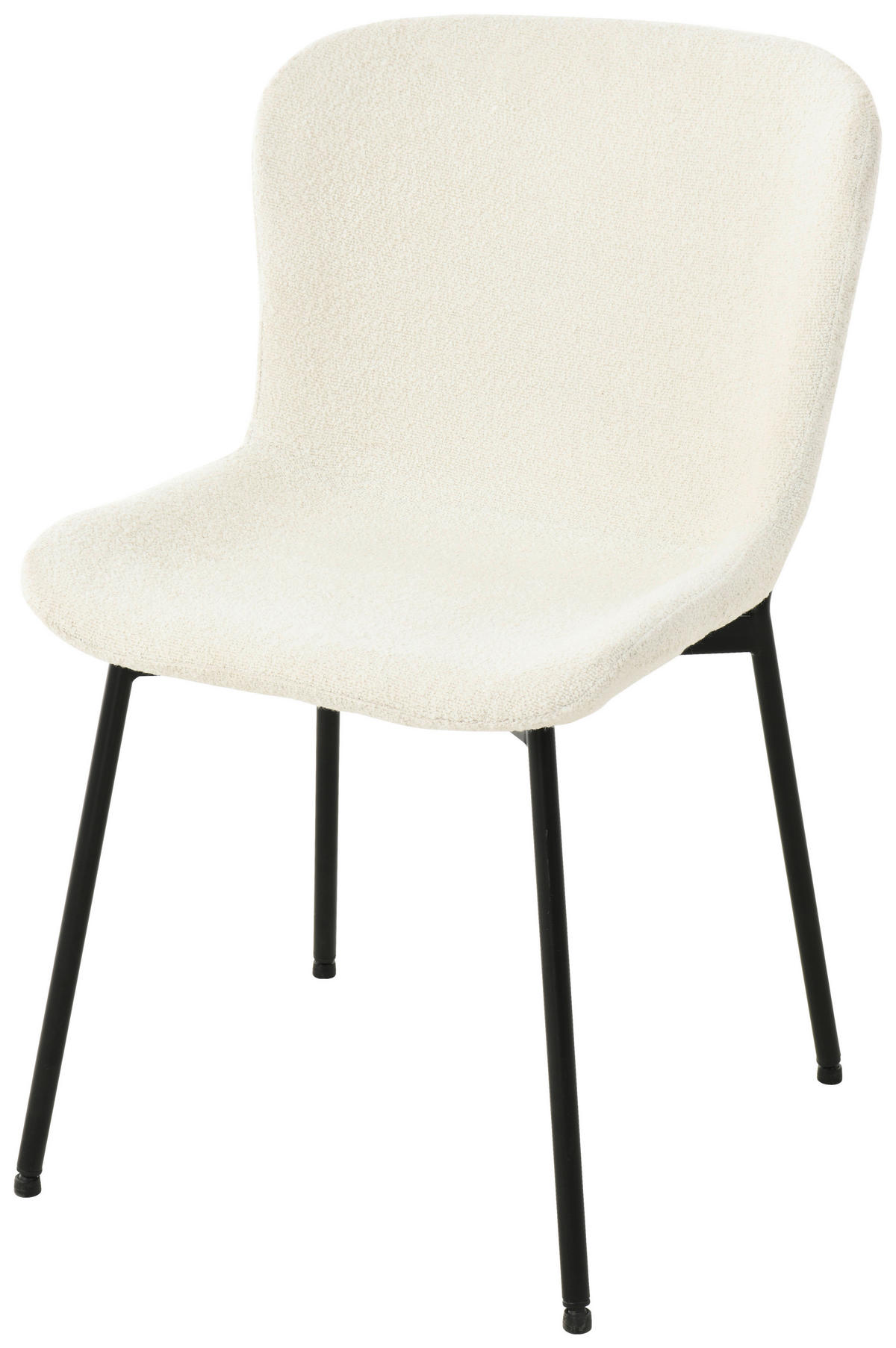 SCAUN in metal, textil, lemn alb  - alb/negru, Modern, metal/lemn (50/79/59cm) - MID.YOU