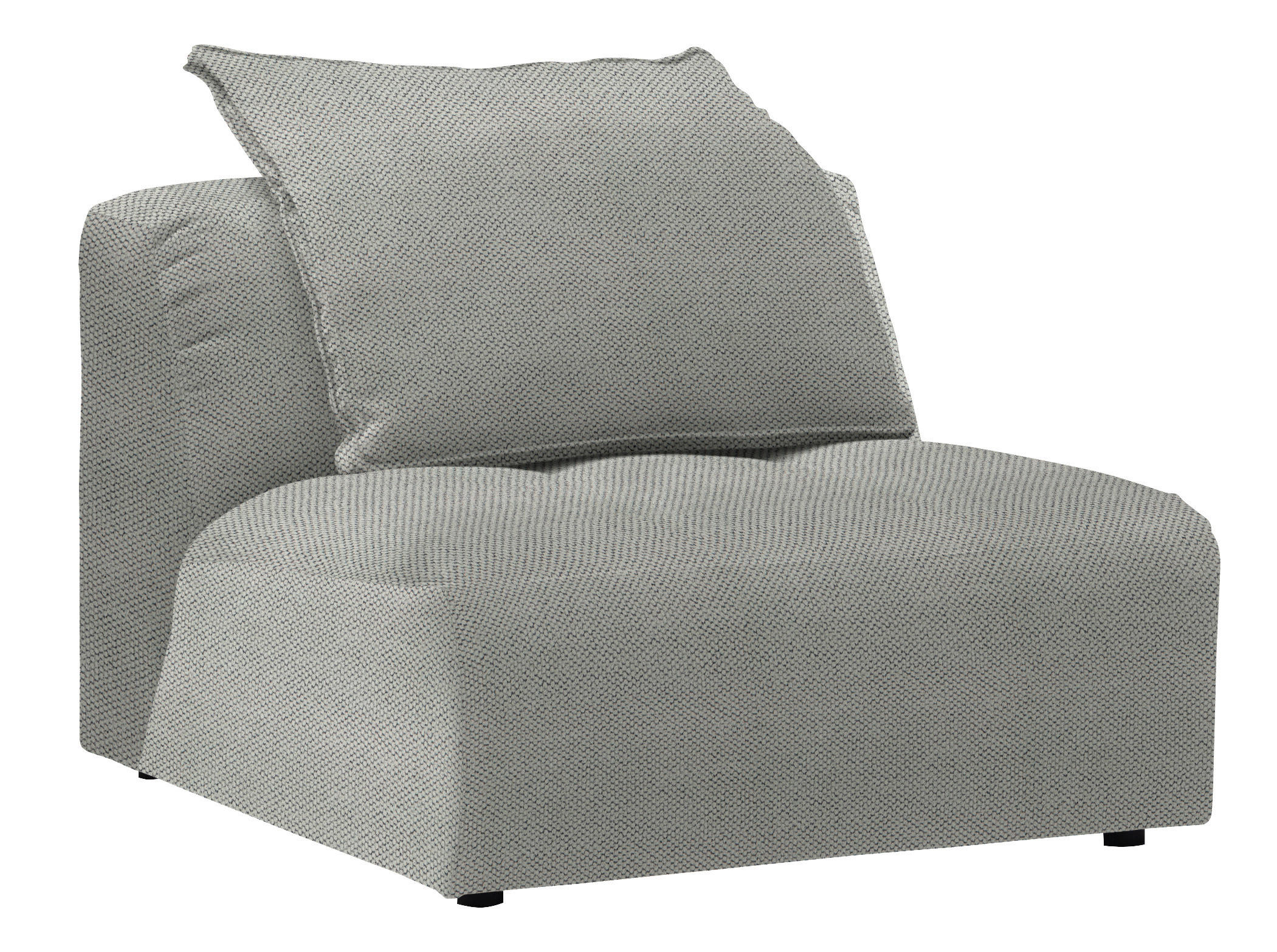 SESSEL in Webstoff Grau, Hellgrau  - Hellgrau/Schwarz, MODERN, Kunststoff/Textil (98/77/108cm) - Stylife