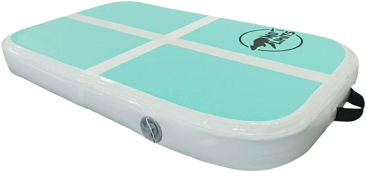 GYMNASTIKMATTE AIR BLOCK  - Türkis/Weiß, MODERN, Kunststoff (100/60/20cm)