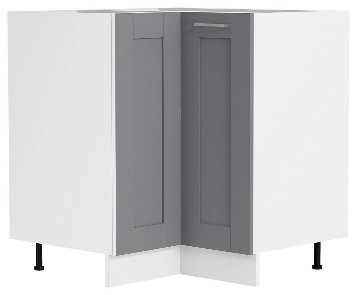 ECKUNTERSCHRANK 76/82/76 cm  - Weiss/Anthrazit, Trend, Holzwerkstoff/Kunststoff (76/82/76cm) - MID.YOU