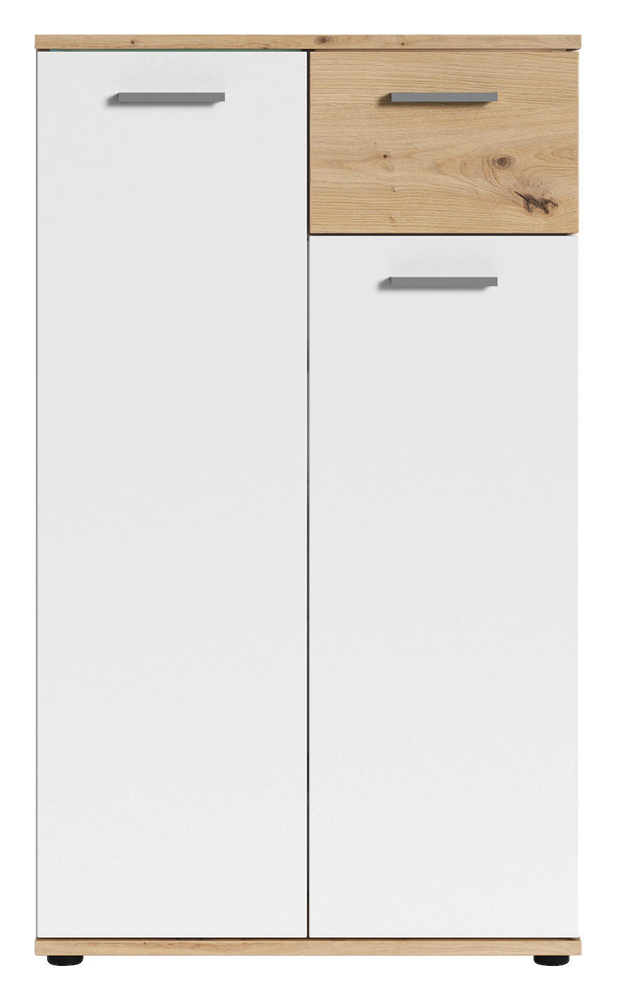 KOMMODE  in 60/102/30 cm  - Silberfarben/Weiß, LIFESTYLE, Holzwerkstoff/Kunststoff (60/102/30cm) - MID.YOU