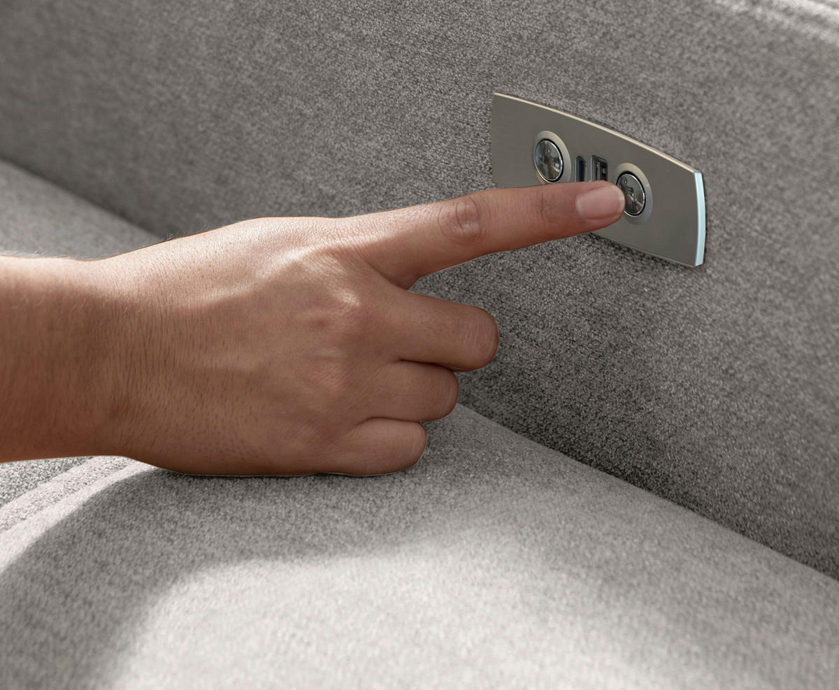 ECKSOFA Mikrofaser Grau  - Schwarz/Grau, Modern, Textil/Metall (185/292cm) - Livetastic