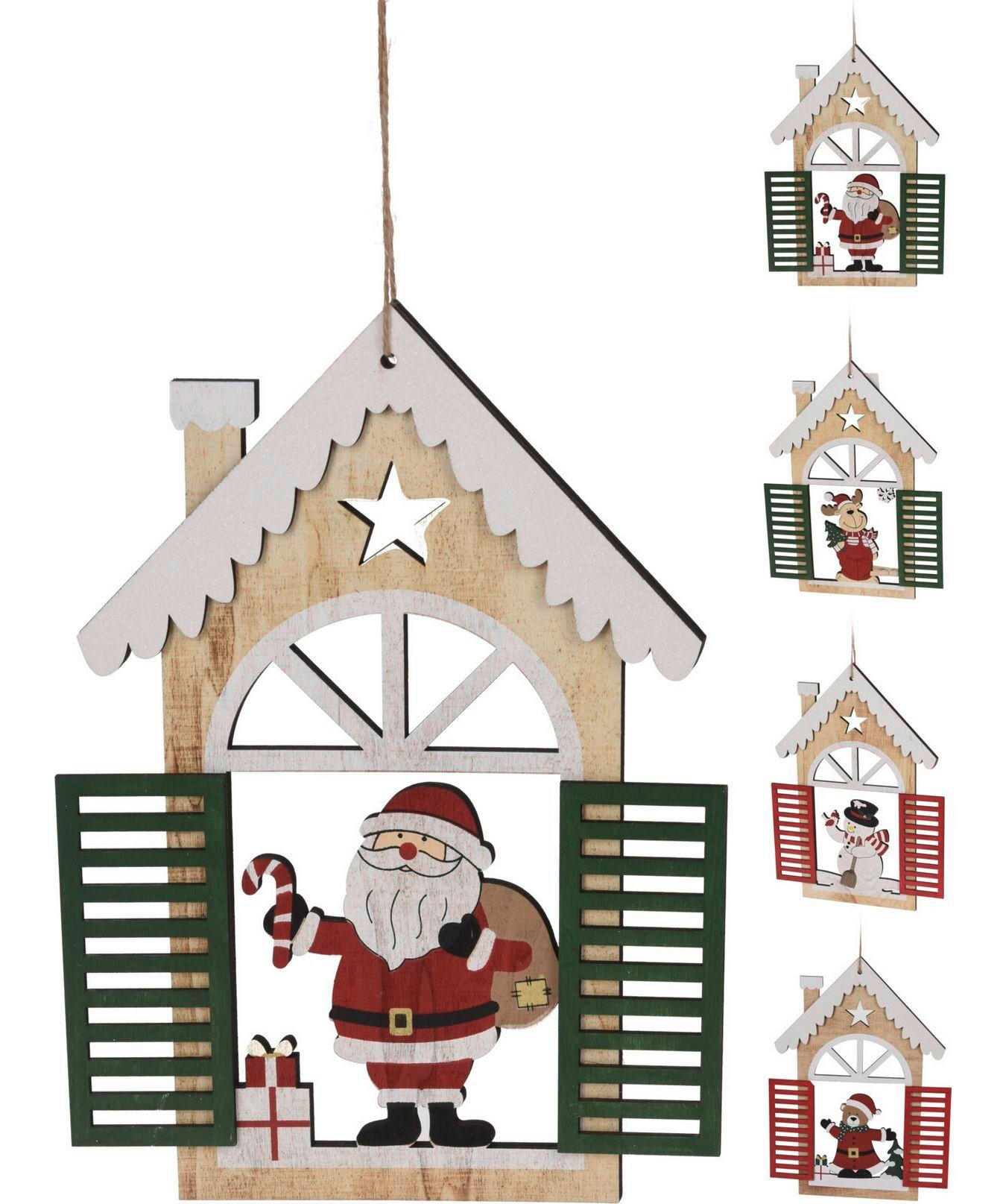 VISEĆA DEKORACIJA - zelena/bež, Osnovno, drvo (30/22/0,5cm) - X-Mas