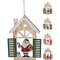 VISEĆA DEKORACIJA - zelena/bež, Osnovno, drvo (30/22/0,5cm) - X-Mas