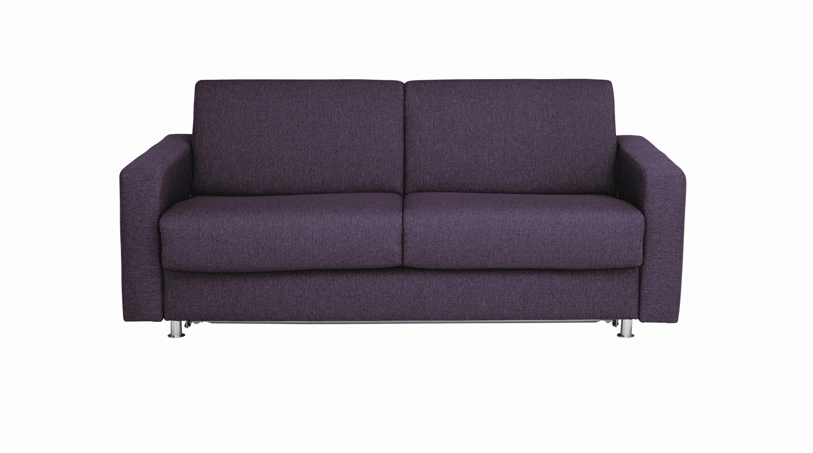 SCHLAFSOFA Textil Violett  - Chromfarben/Violett, Konventionell, Textil/Metall (195/84/100cm) - Bali