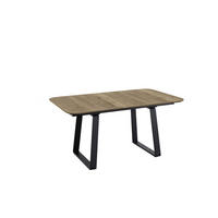 ESSTISCH 160-210/95/76 cm Nachbildung  Holz, Metall ausziehbar, in verschiedenen Größen erhältlich oval Schwarz, Eiche dunkel  - Eiche dunkel/Schwarz, Basics, Holz/Metall (160-210/95/76cm) - Celina Home