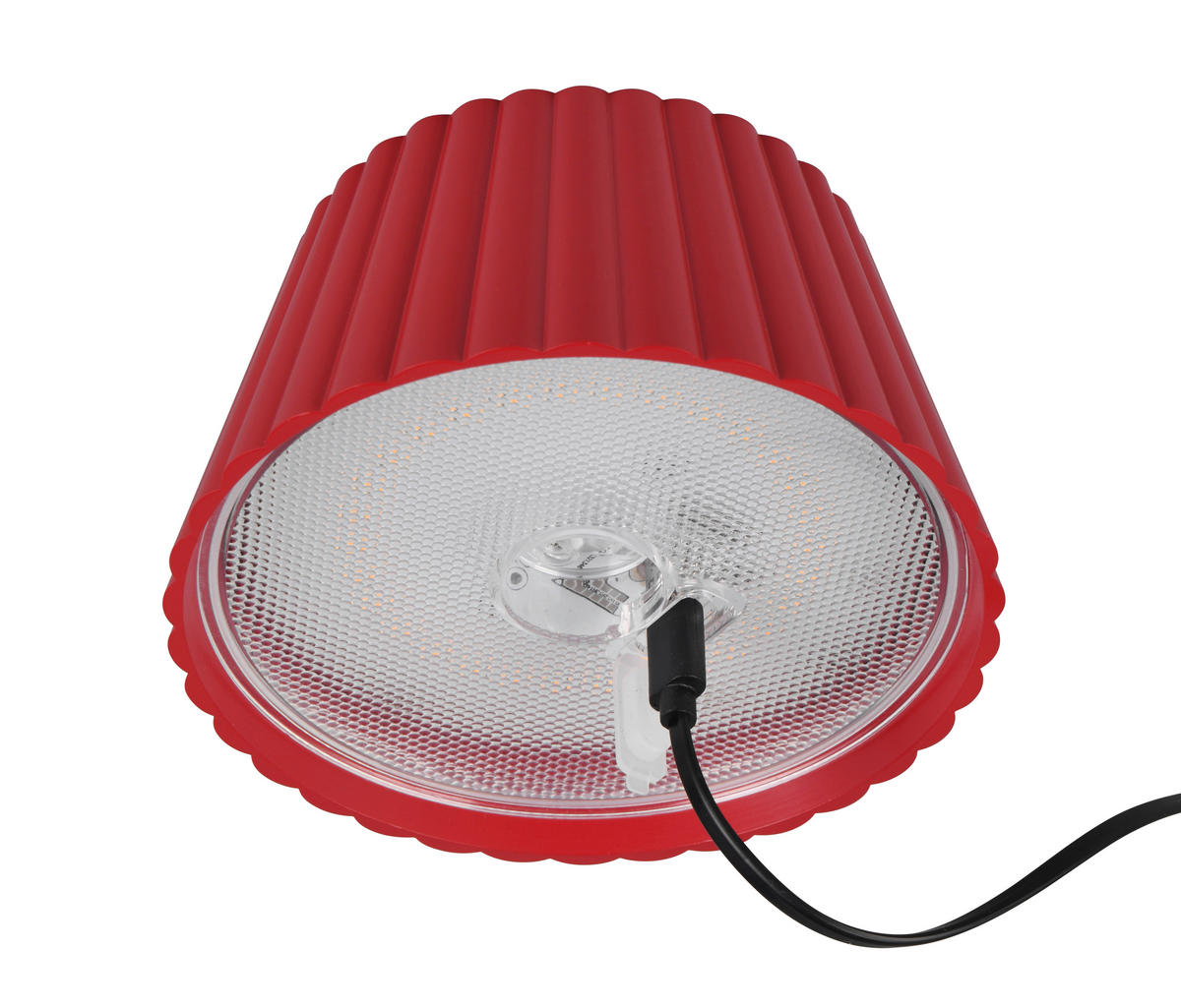 NABÍJATEĽNÁ STOLNÁ LAMPA 13,5/39 cm - červená, Trend, kov (13,5/39cm)